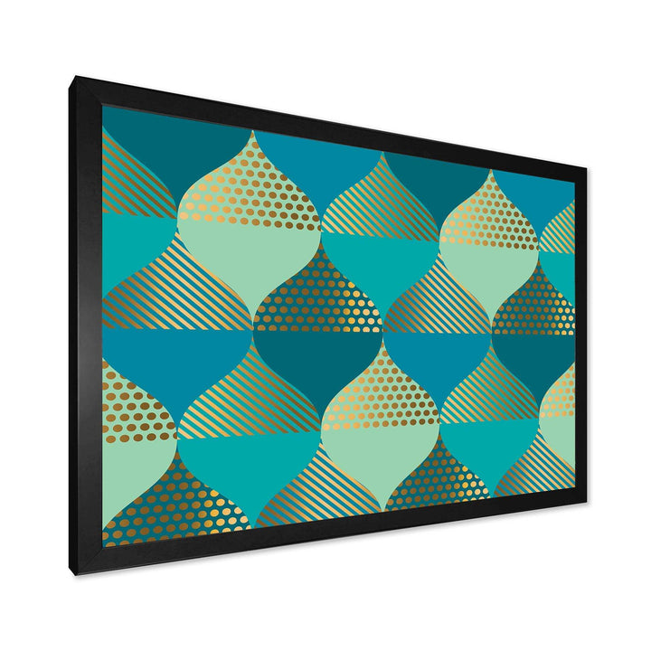 Luxury Retro Drops I - Living Room Wall Decor