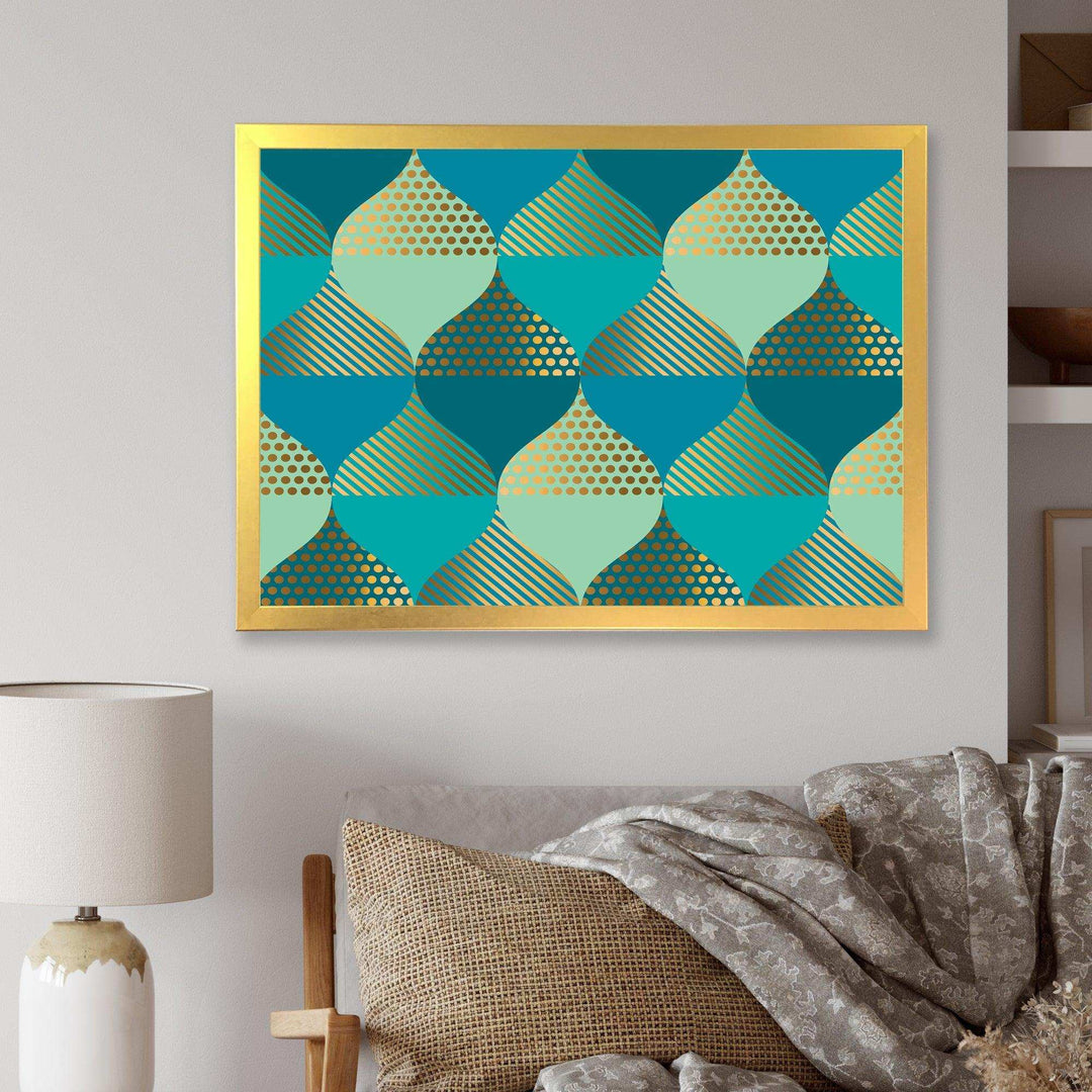 Luxury Retro Drops I - Living Room Wall Decor