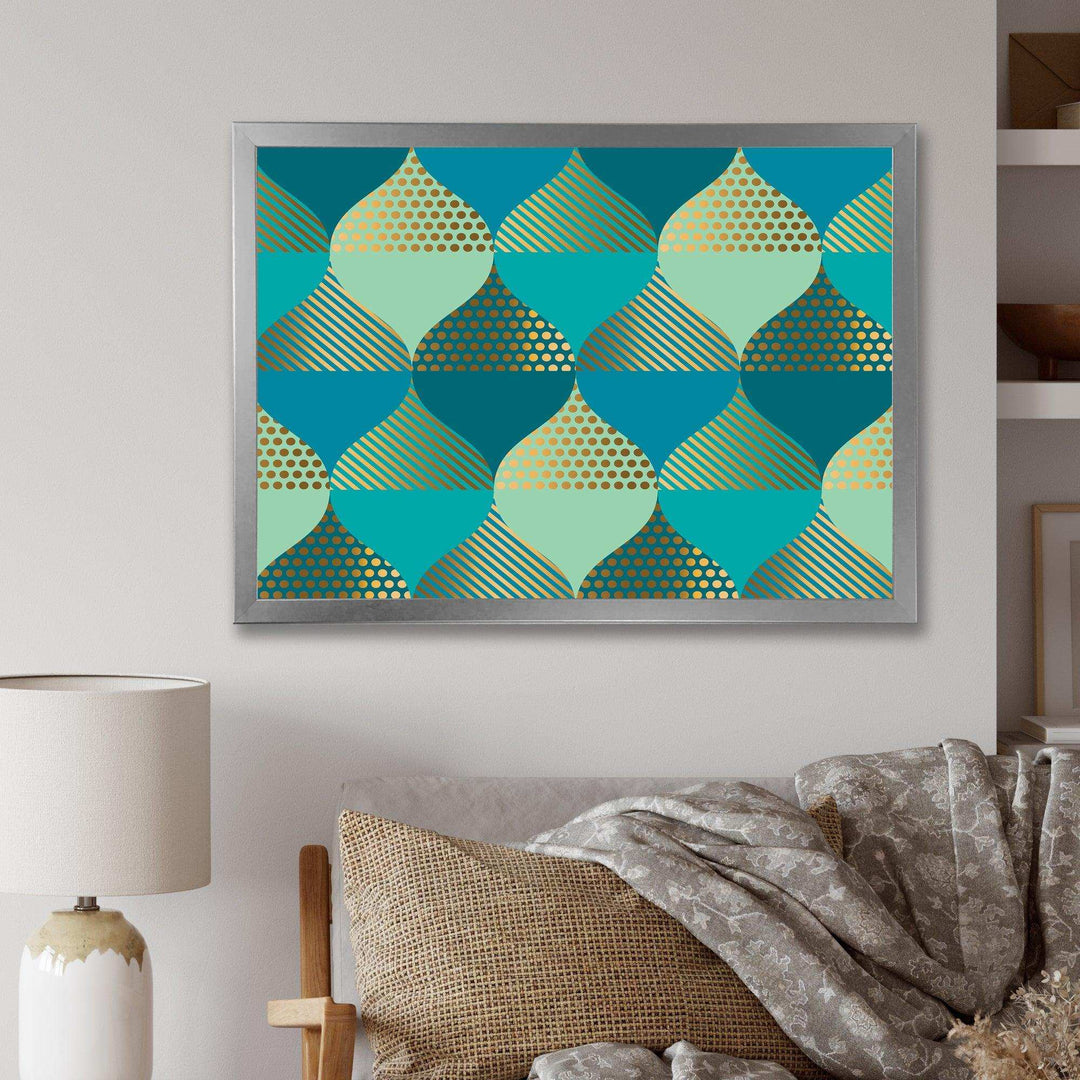 Luxury Retro Drops I - Living Room Wall Decor