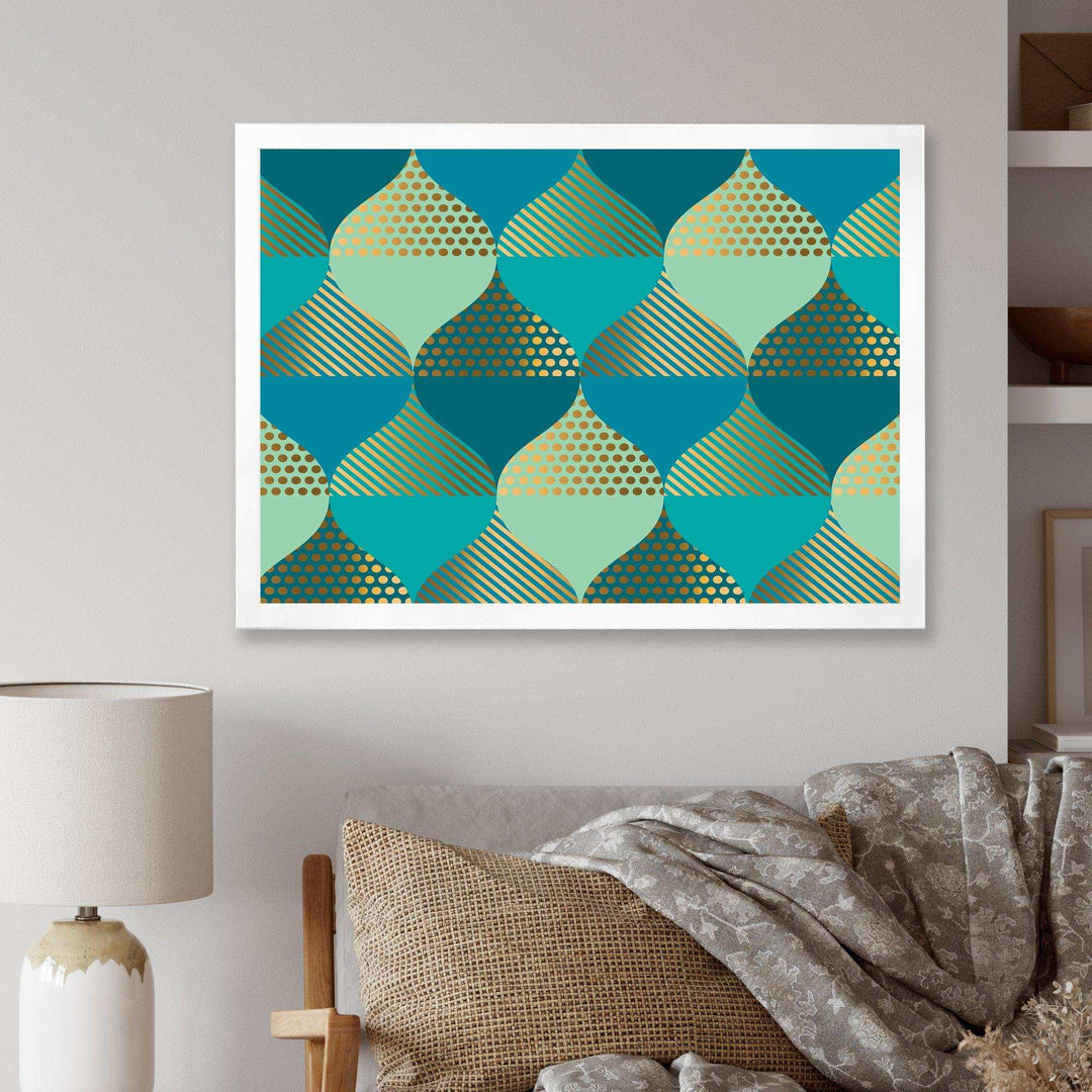 Luxury Retro Drops I - Living Room Wall Decor