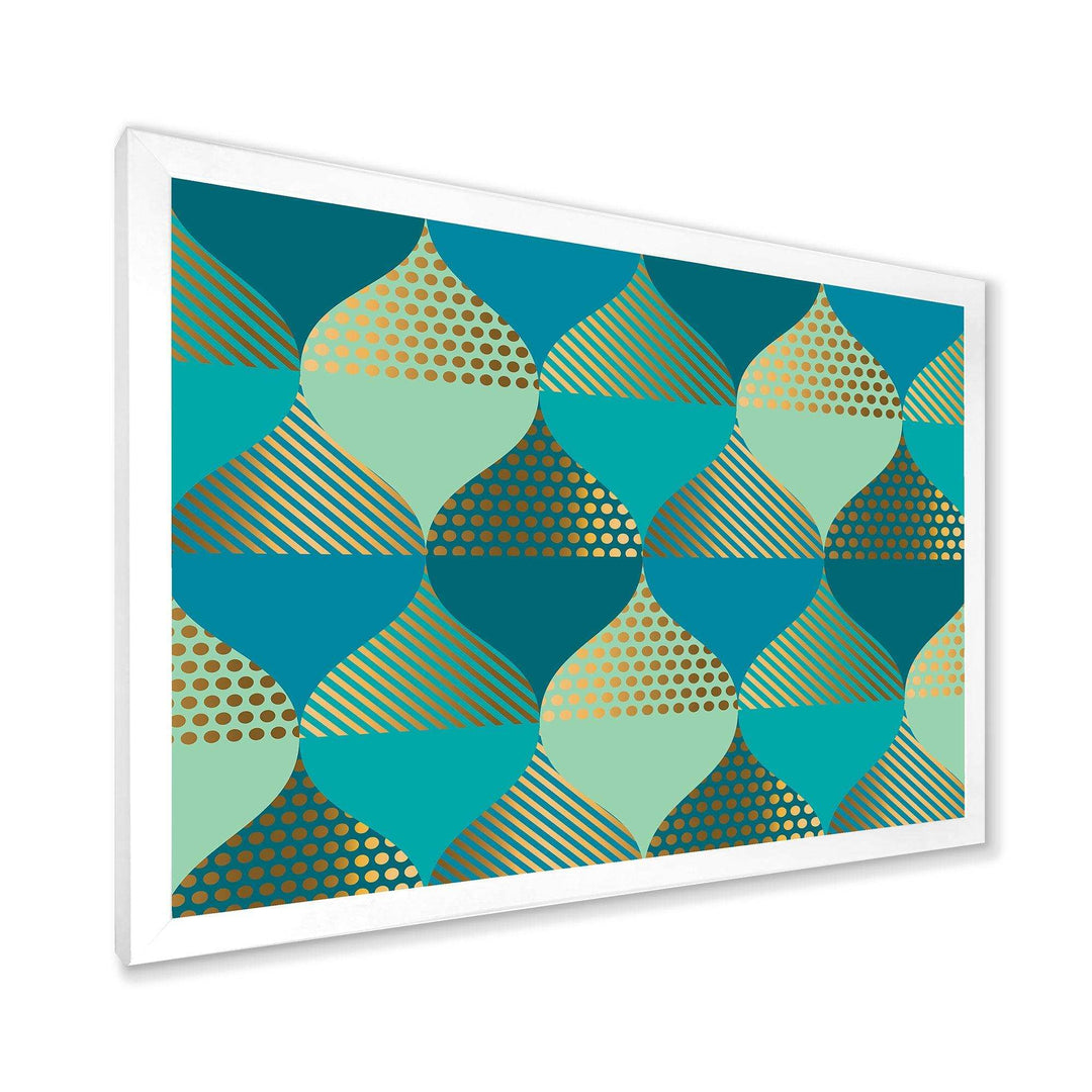 Luxury Retro Drops I - Living Room Wall Decor