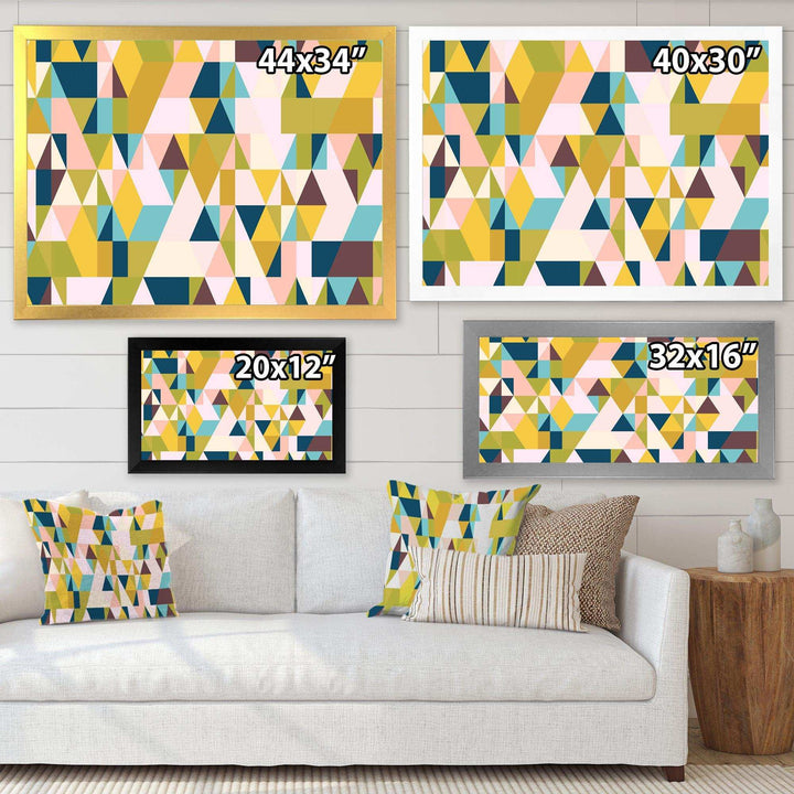Triangular Retro Design I - Living Room Wall Decor