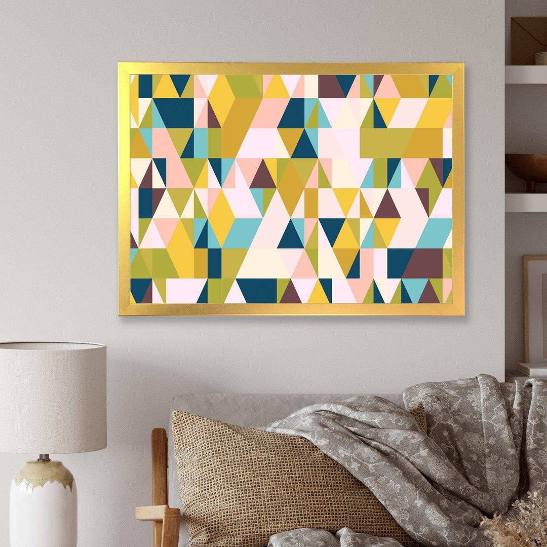Triangular Retro Design I - Living Room Wall Decor