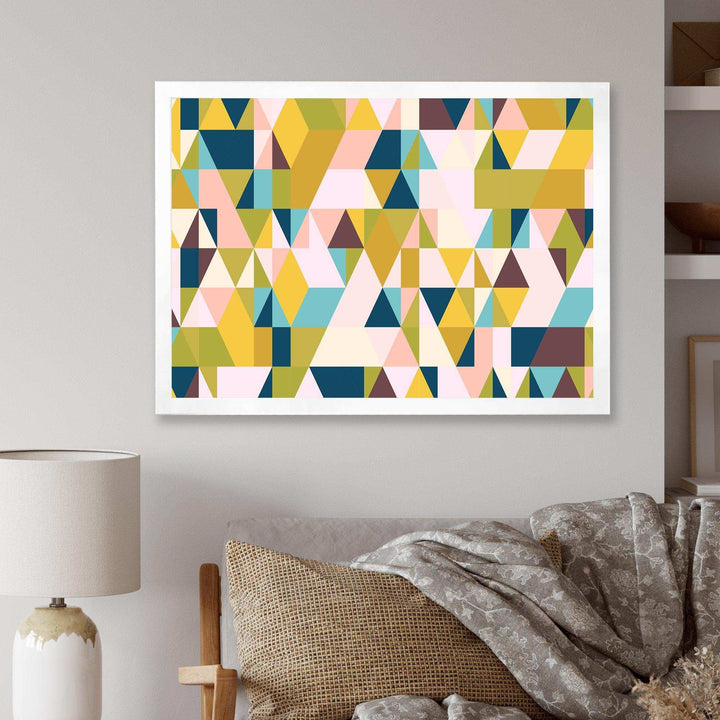 Triangular Retro Design I - Living Room Wall Decor