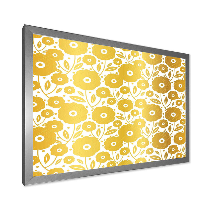 Golden Floral I - Living Room Wall Decor