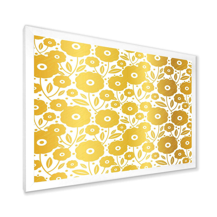 Golden Floral I - Living Room Wall Decor