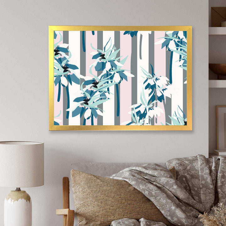 Retro Handdrawn Lilies - Wall Art Prints