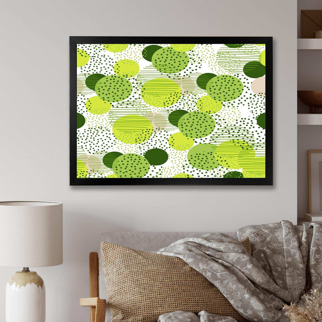 Circular Abstract Retro Geometric X - Bedroom Wall Art