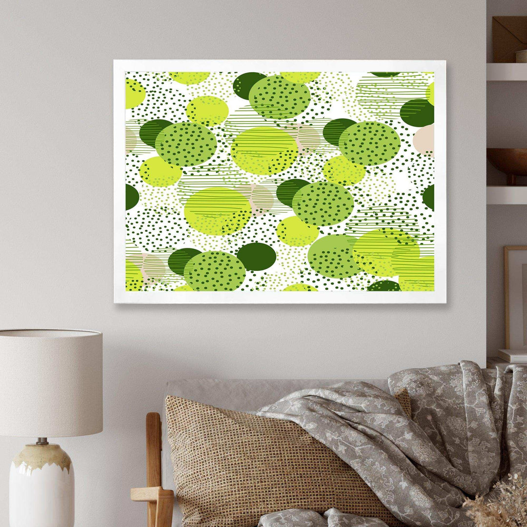 Circular Abstract Retro Geometric X - Bedroom Wall Art