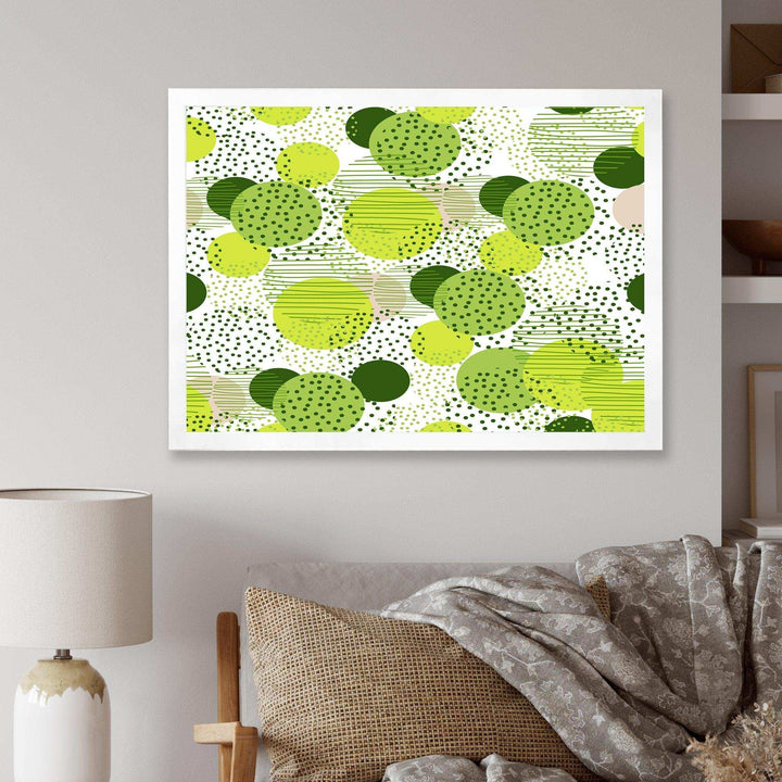 Circular Abstract Retro Geometric X - Bedroom Wall Art