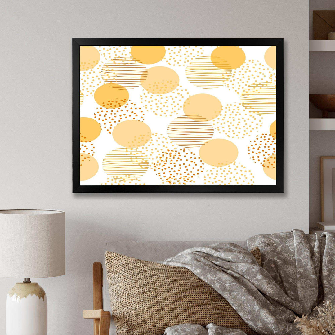 Circular Abstract Retro Geometric IX - Bedroom Wall Art