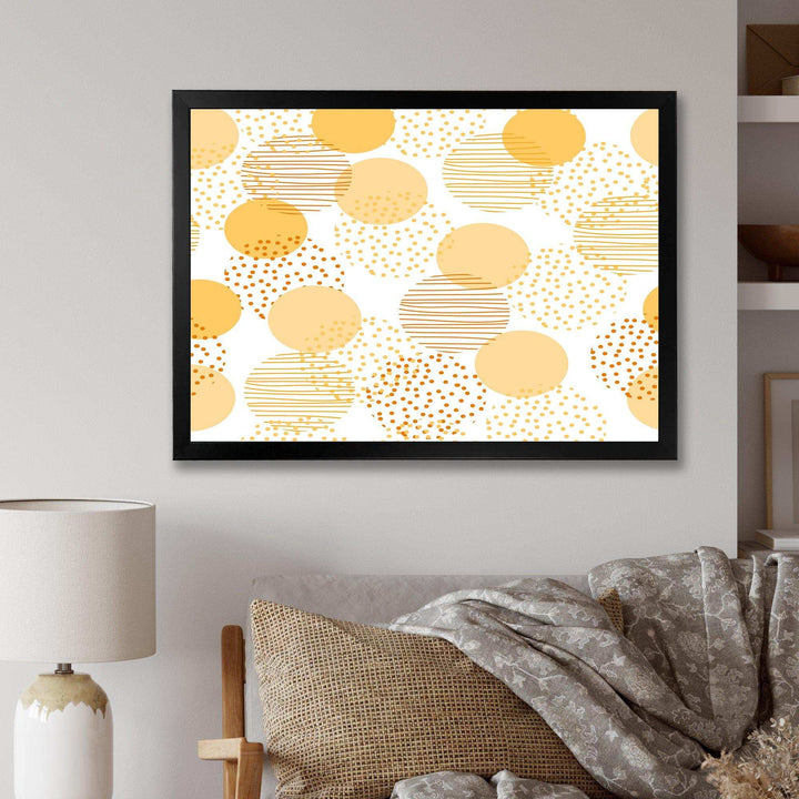 Circular Abstract Retro Geometric IX - Bedroom Wall Art