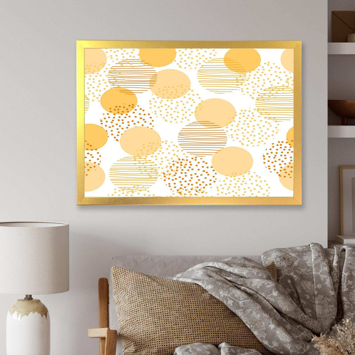 Circular Abstract Retro Geometric IX - Bedroom Wall Art