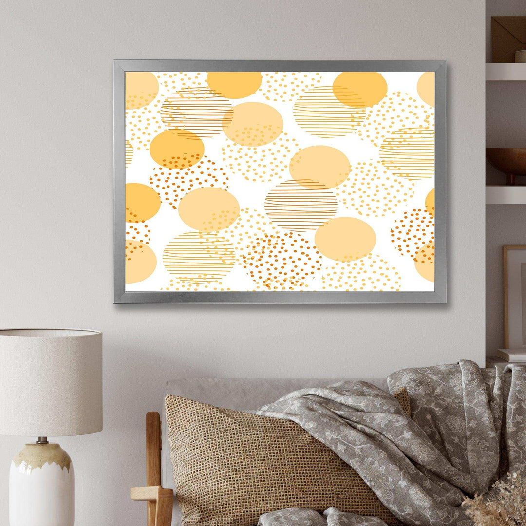 Circular Abstract Retro Geometric IX - Bedroom Wall Art