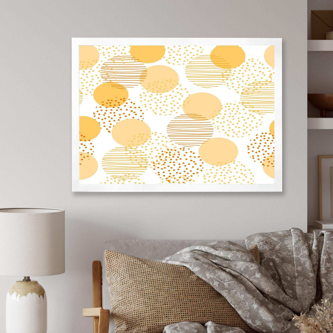 Circular Abstract Retro Geometric IX - Bedroom Wall Art