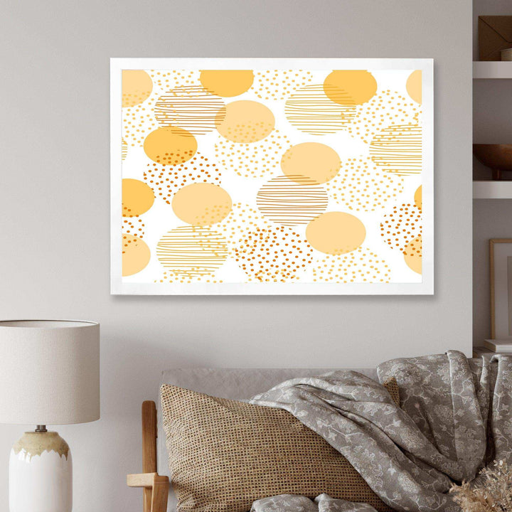 Circular Abstract Retro Geometric IX - Bedroom Wall Art