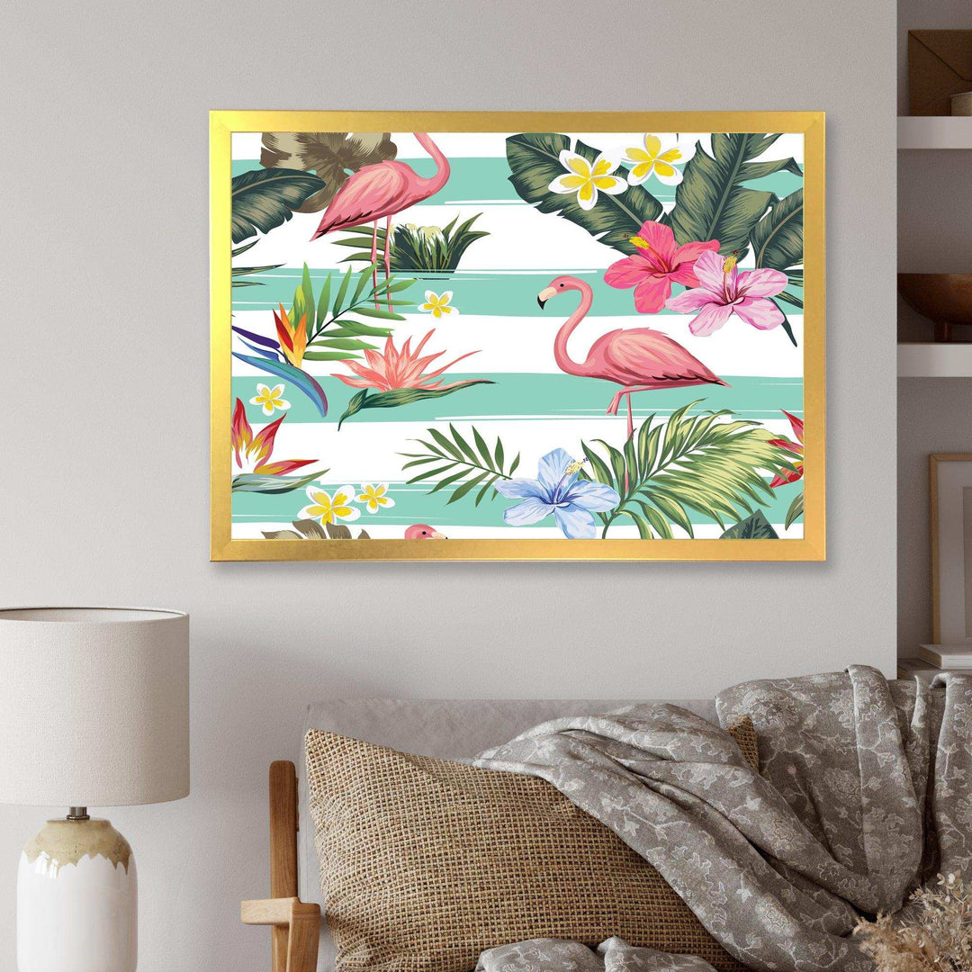 Tropical Botanicals, Flowers and Flamingo
