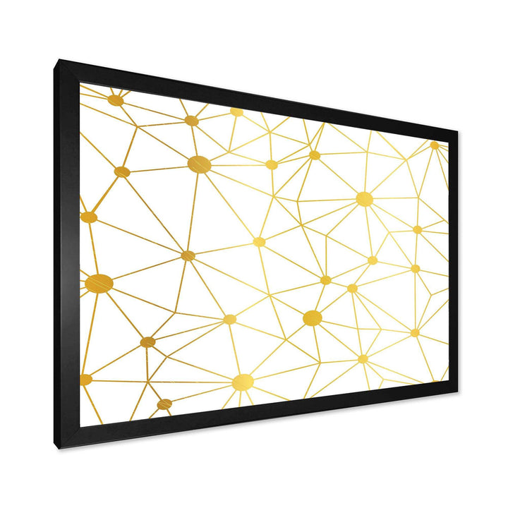 Golden Grid I - Bedroom Wall Art