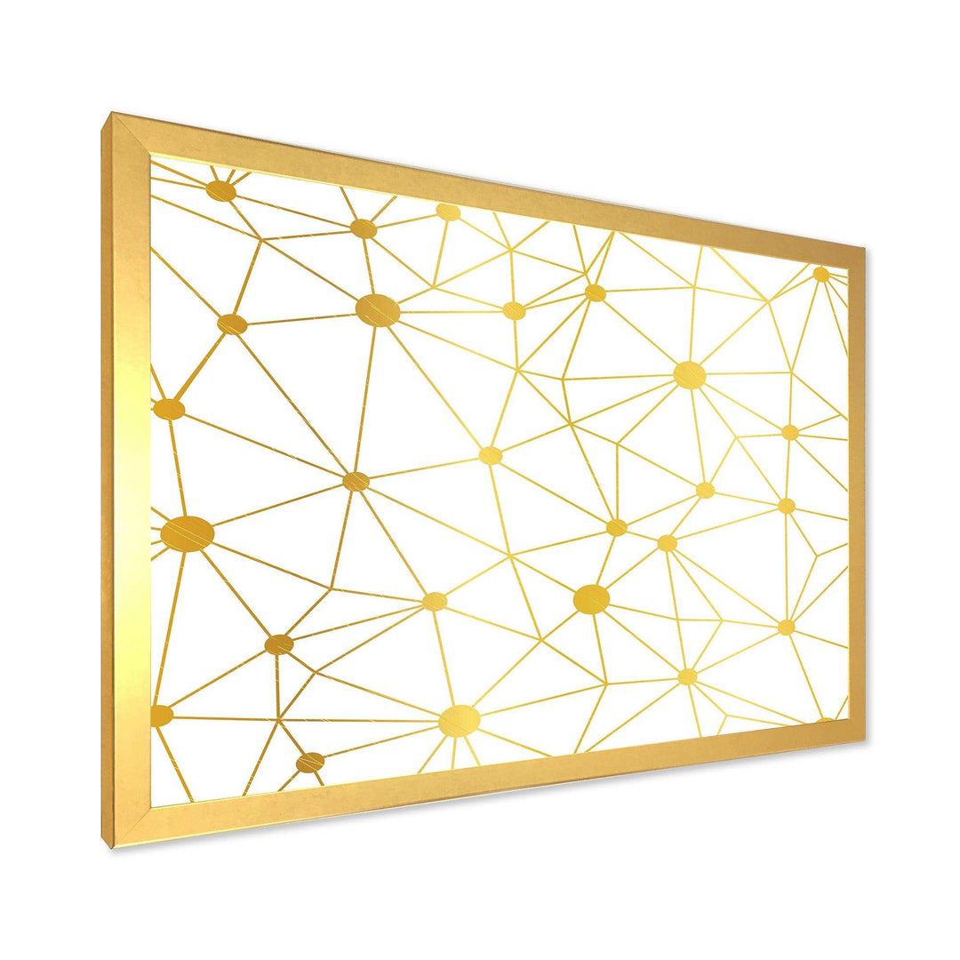 Golden Grid I - Bedroom Wall Art