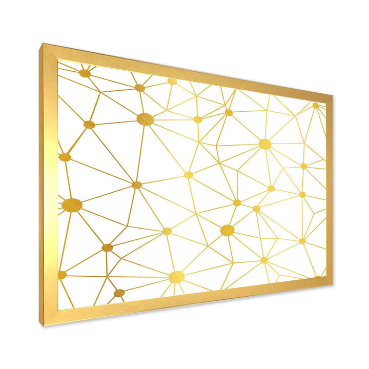 Golden Grid I - Bedroom Wall Art