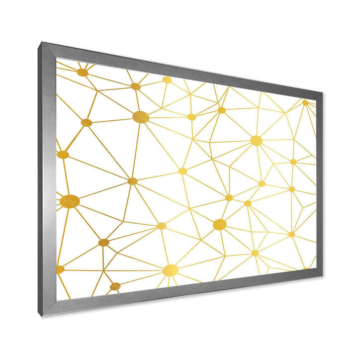 Golden Grid I - Bedroom Wall Art