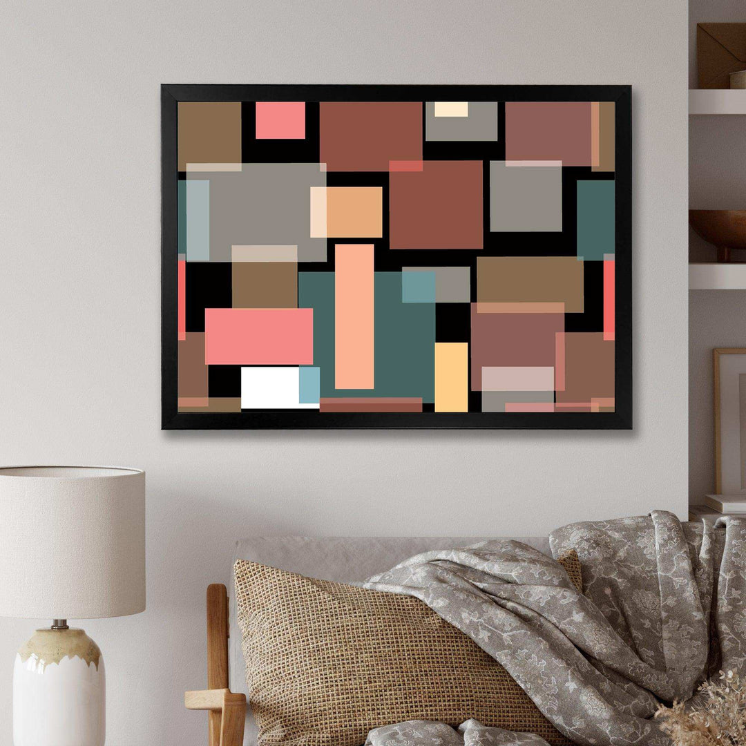 Retro Square Design II - Wall Art Prints