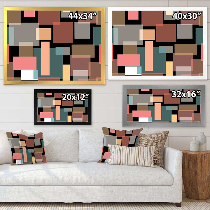 Retro Square Design II - Wall Art Prints
