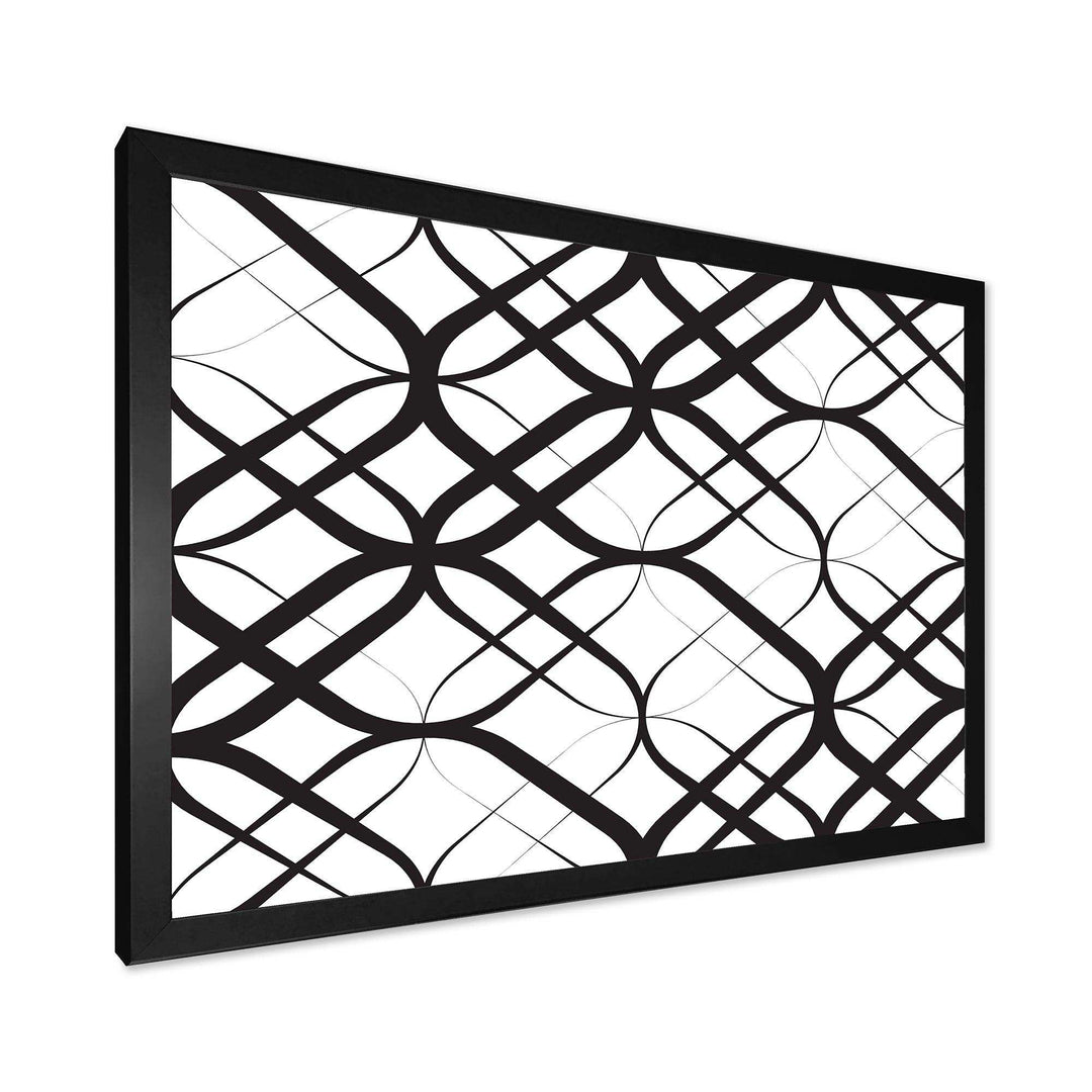 Monochrome Geometric Pattern III - Living Room Wall Decor