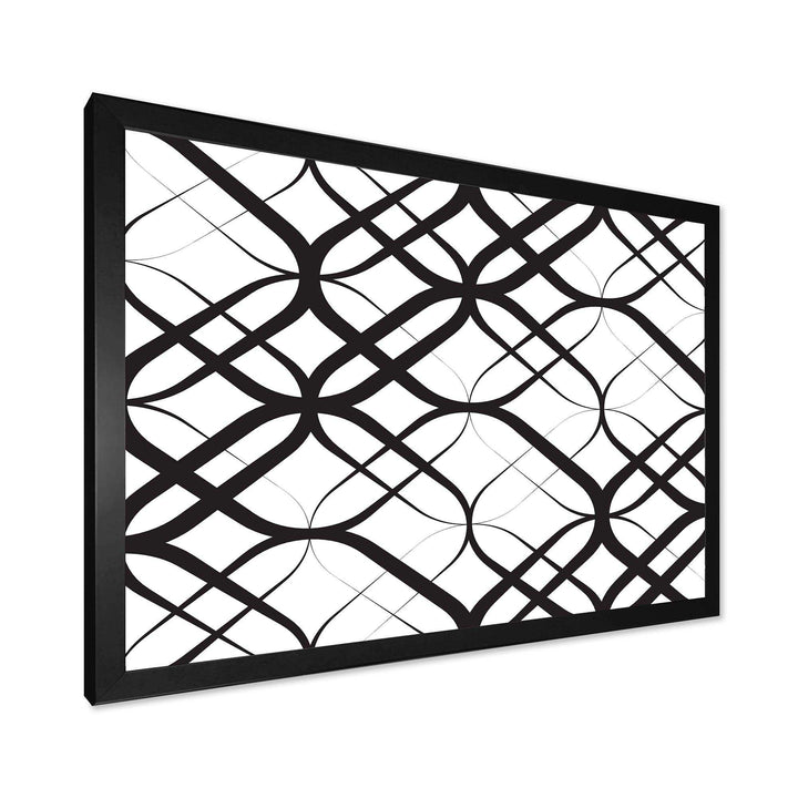Monochrome Geometric Pattern III - Living Room Wall Decor