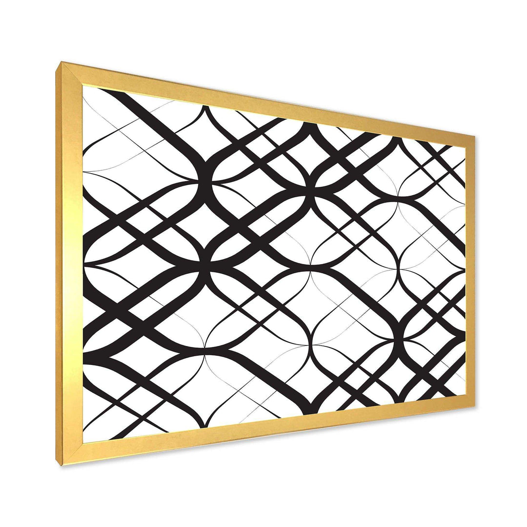 Monochrome Geometric Pattern III - Living Room Wall Decor