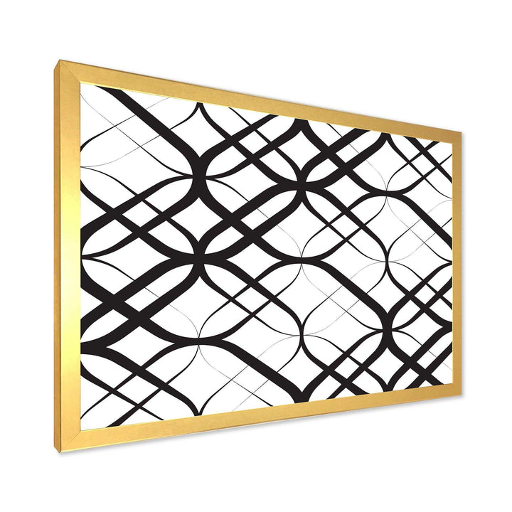 Monochrome Geometric Pattern III - Living Room Wall Decor