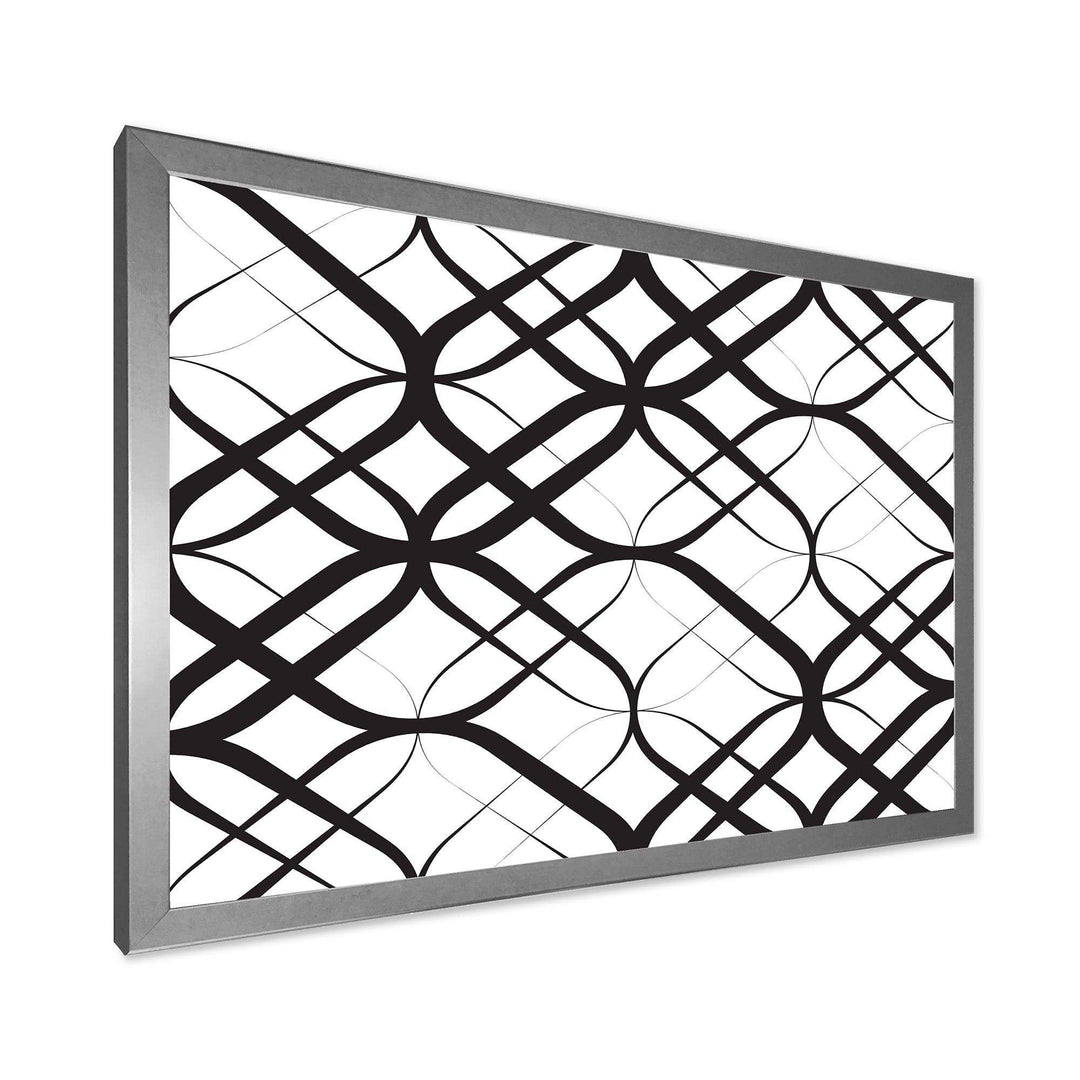 Monochrome Geometric Pattern III - Living Room Wall Decor