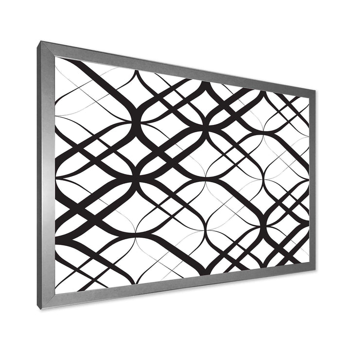 Monochrome Geometric Pattern III - Living Room Wall Decor
