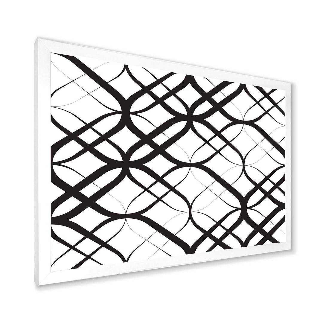 Monochrome Geometric Pattern III - Living Room Wall Decor
