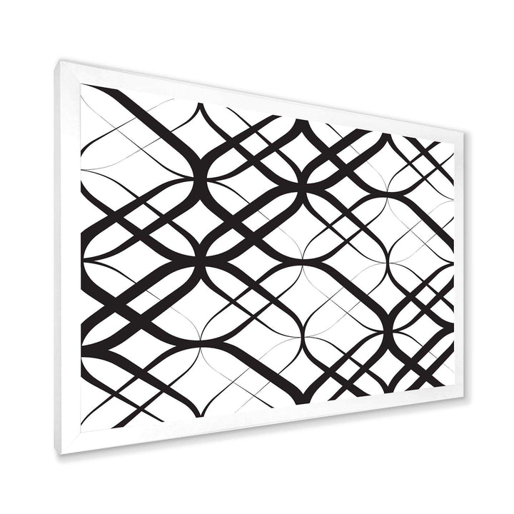Monochrome Geometric Pattern III - Living Room Wall Decor