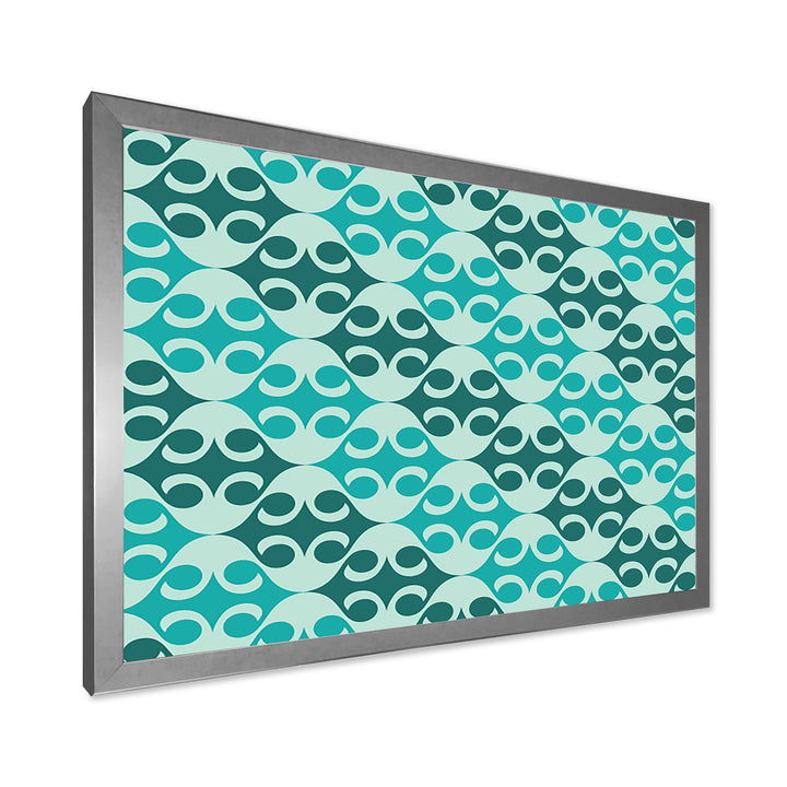Abstract Retro Geometrical Design VI Framed Print Matte White - 1.5" Width