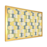 Abstract Retro Geometrical Design II Framed Print Vibrant Gold - 1.5" Width
