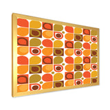 Abstract Retro Geometric Pattern VI Framed Print Vibrant Gold - 1.5" Width