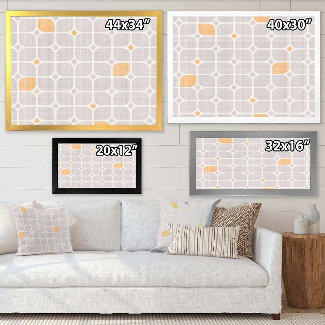 Retro Geometrical Pattern II - Canvas Wall Art