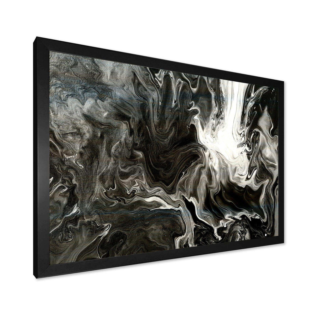 White, grey and White Hand Painted Marble Acrylic IV - Wall Art Prints