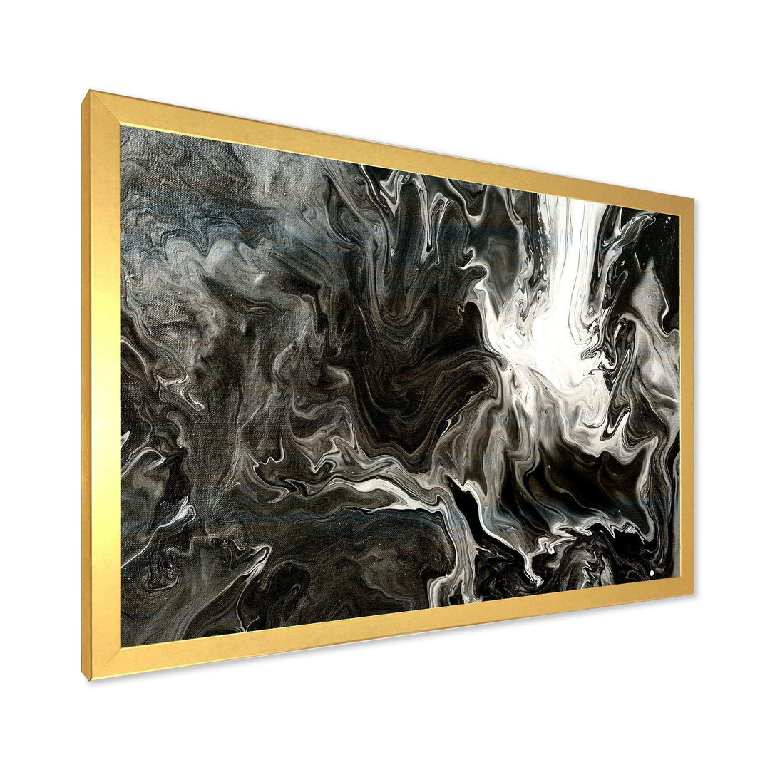 White, grey and White Hand Painted Marble Acrylic IV - Wall Art Prints