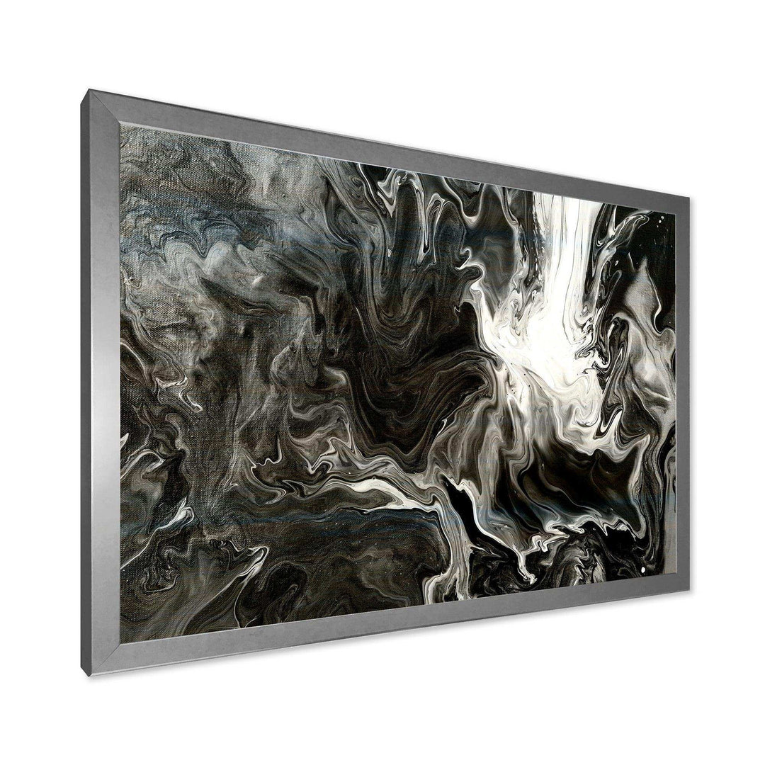 White, grey and White Hand Painted Marble Acrylic IV - Wall Art Prints