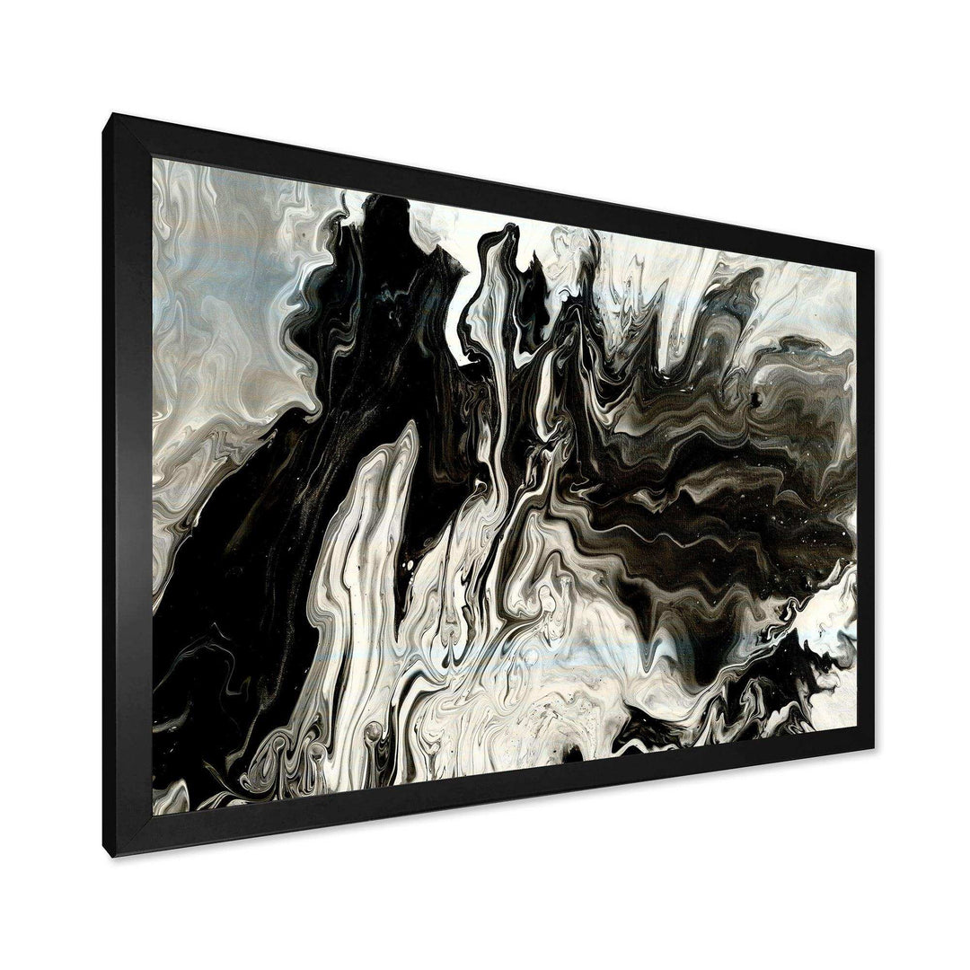 White, grey and White Marble Acrylic IX - Modern Living Room Wall Decor