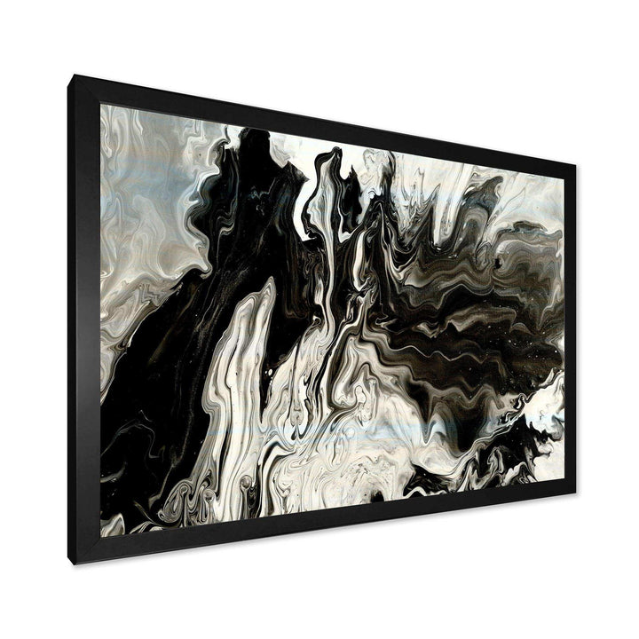 White, grey and White Marble Acrylic IX - Modern Living Room Wall Decor