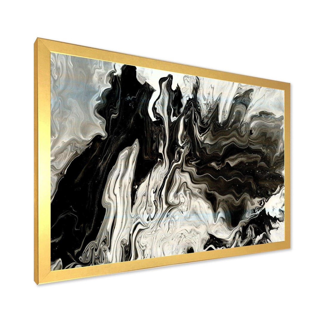 White, grey and White Marble Acrylic IX - Modern Living Room Wall Decor