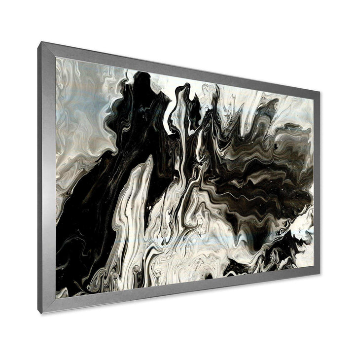 White, grey and White Marble Acrylic IX - Modern Living Room Wall Decor