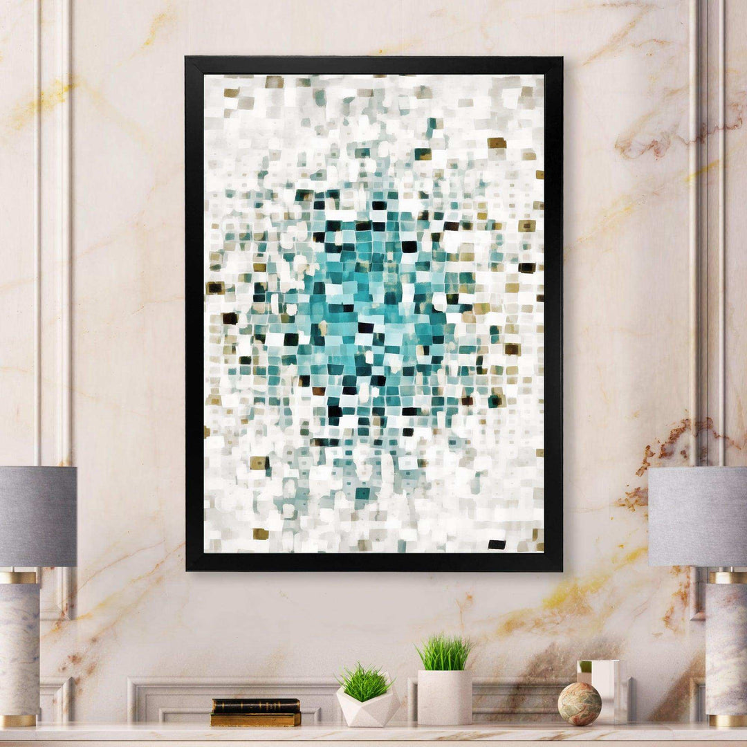 Geometric Blue Spots II - Canvas Wall Art