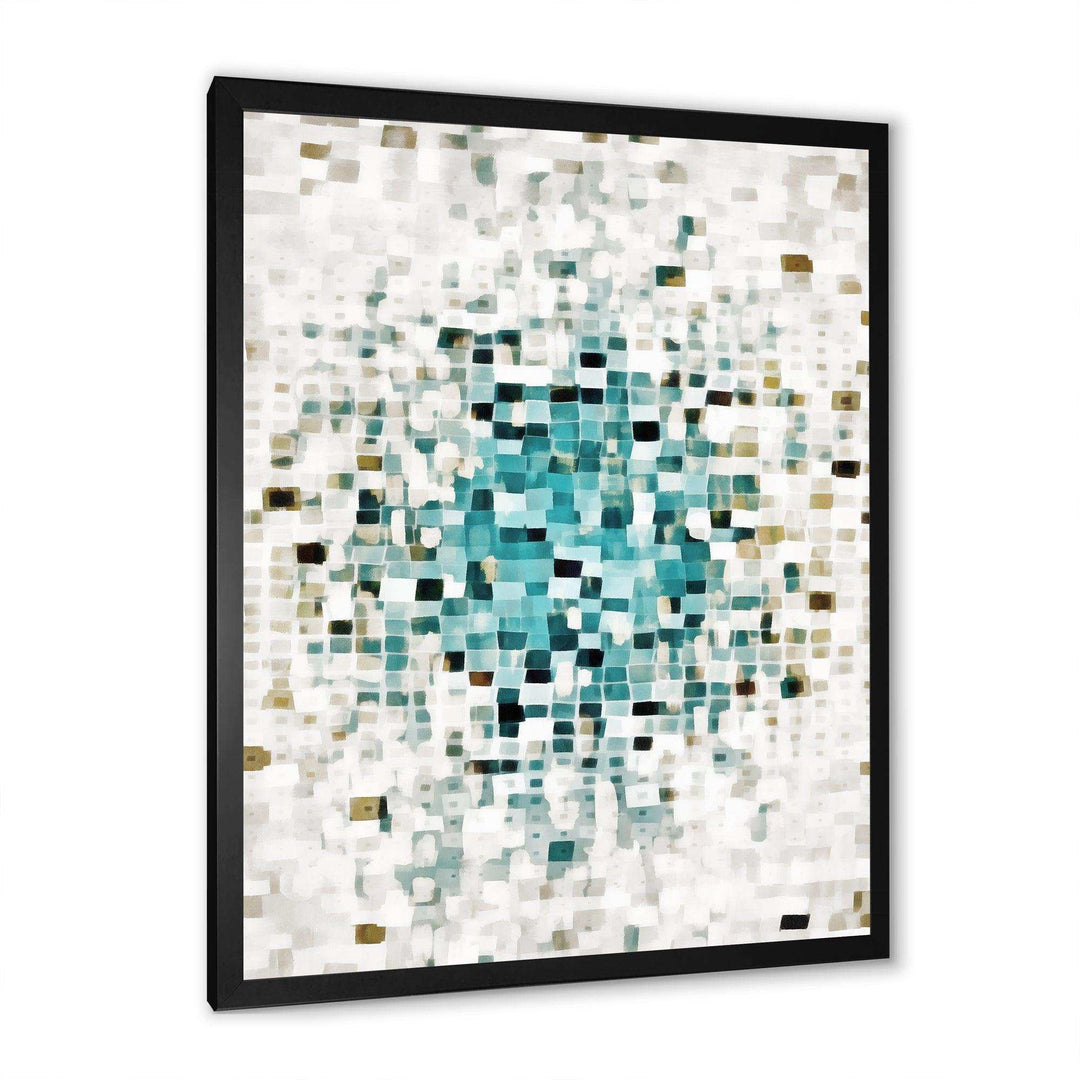 Geometric Blue Spots II - Canvas Wall Art