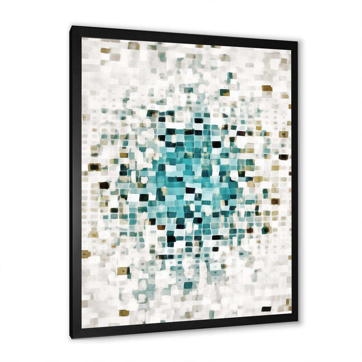 Geometric Blue Spots II - Canvas Wall Art