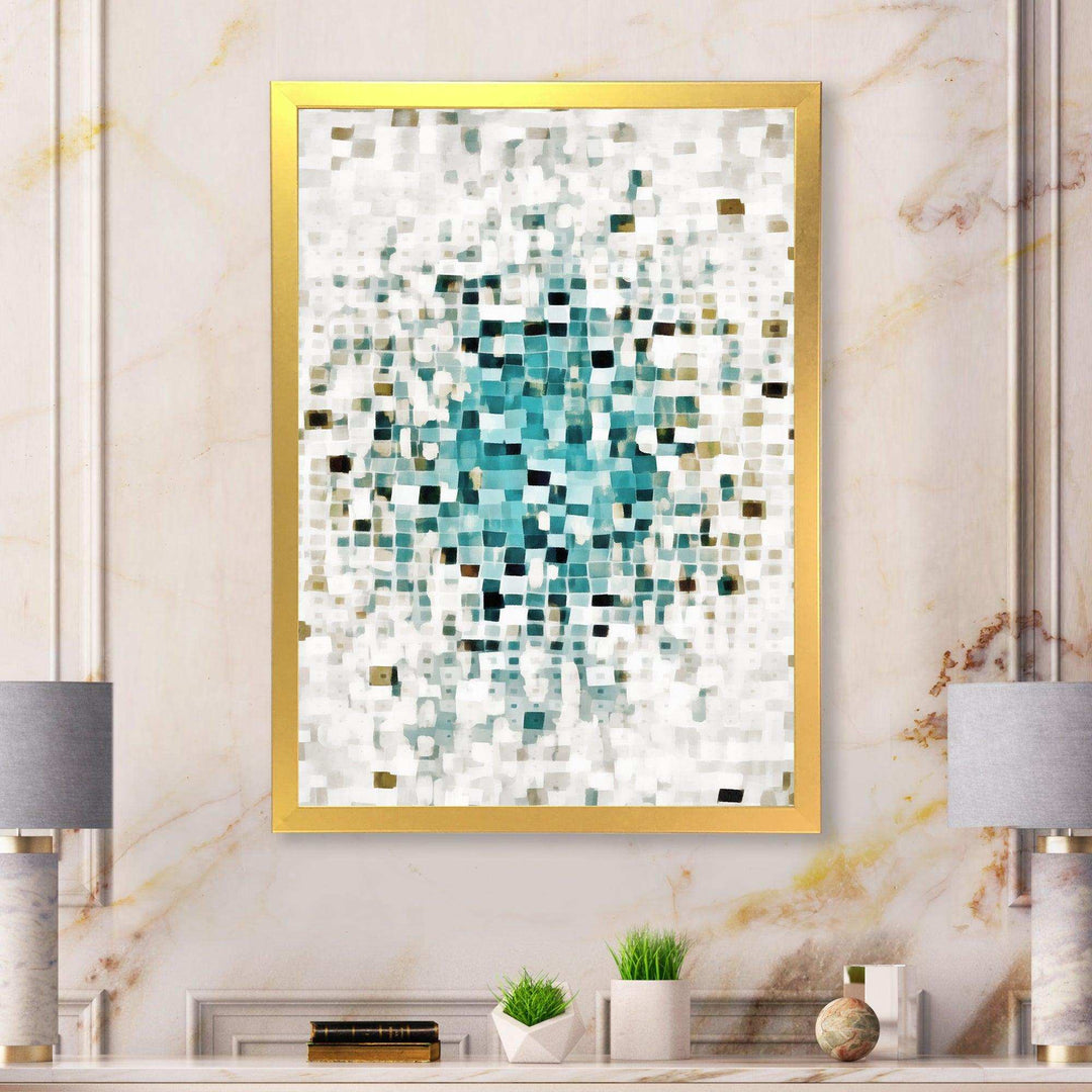 Geometric Blue Spots II - Canvas Wall Art
